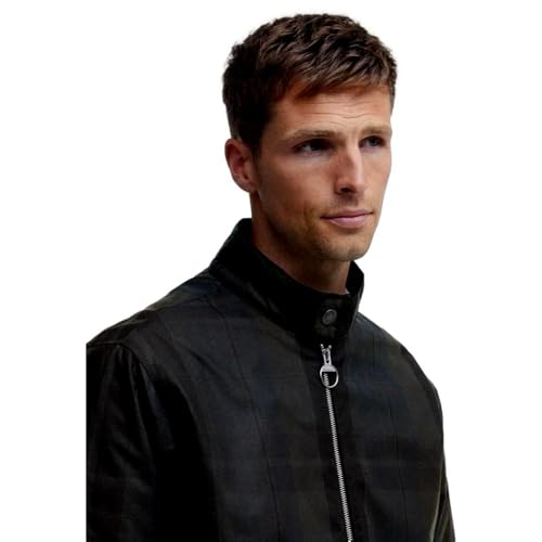 Barbour Men's Harrington Check Waxed Jacket, Dundee Tartan2