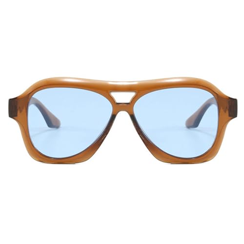 helena Big Frame Luxury Square Vintage Pilot Sunglasses Women For Men Punk Popular Oversized Outdoor Sun Glasses UV400