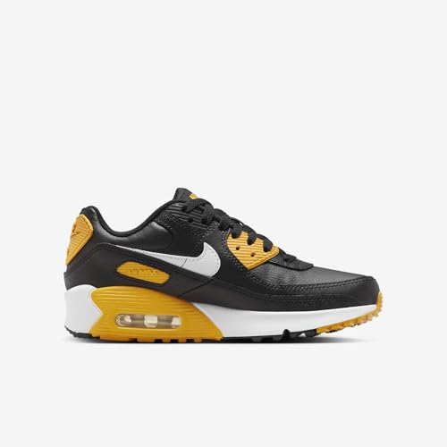 Nike Air Max 90 LTR Big Kids’ Shoes (CD6864-026, Black/University Gold/White) Size 63