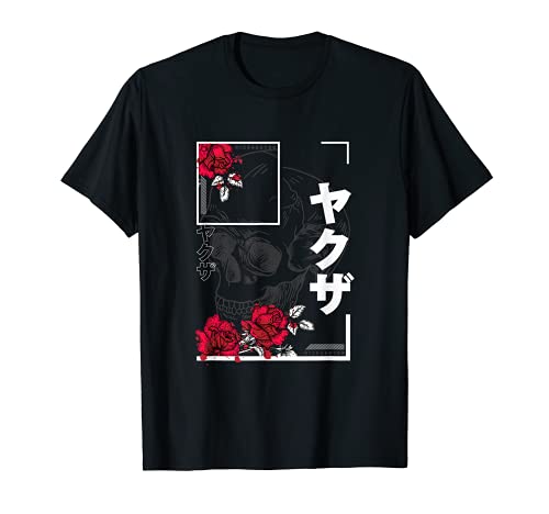 Vintage Graphic Tees Japanese Shirt, Retro Skull Japan Tee T-Shirt