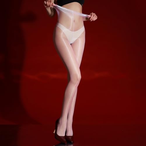 Image of Women's Oil Shiny Pantyhose 3 Denier Ultra-Thin Sheer Tights Silky Control Top Stockings