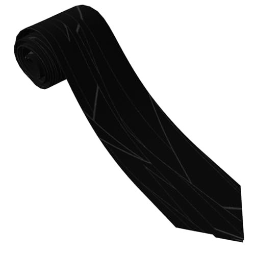 Black And White Geometric Men'S Classic Silk Smooth Tie, Suitable For Pairing With Formal Occasions3
