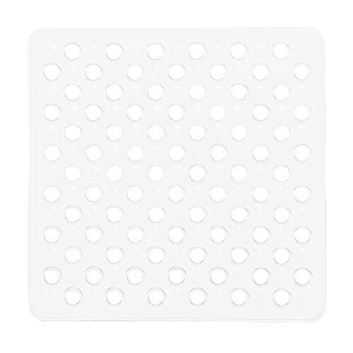 Gedy G-Maim Non-Slip Shower Mat with Suction Cups, Size: 50 x 50 cm, Resin Bath Mat, White Finish, R&S Design, Made in Italy