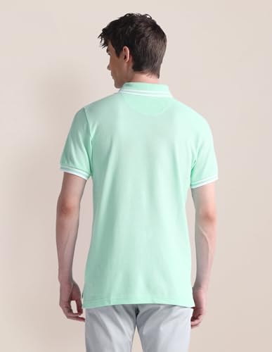 Image of U.S. Polo ASSN. Solid Slim Fit Polo T Shirts for Men - 100% Cotton, Half Sleeves Mens Tshirt