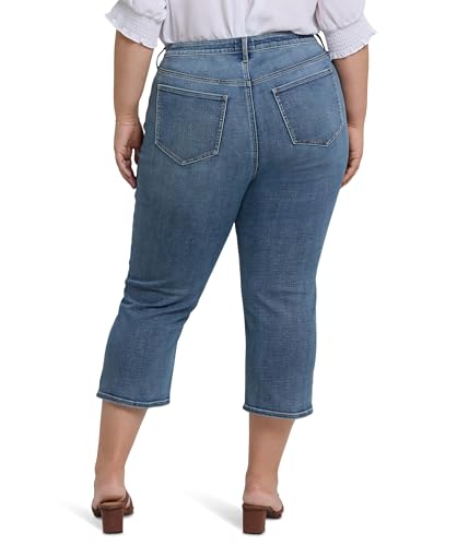 NYDJ Women's Plus Joni Relaxed Capri Jeans in Majorca Bay2