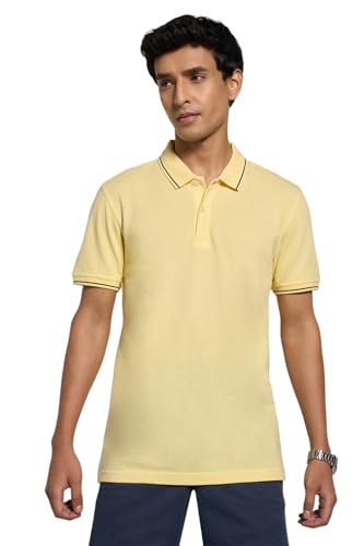 Image of Peregrine by Pantaloons Men's Solid Slim Fit Polo Shirt