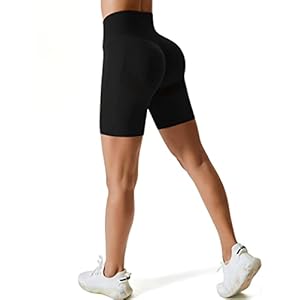 Kiiwah Scrunch Butt Sportshorts voor dames, push-up, hoge taille, booty shorts, biker, yoga, fitness, gym, shorts, met ruches, korte sportbroek voor dames