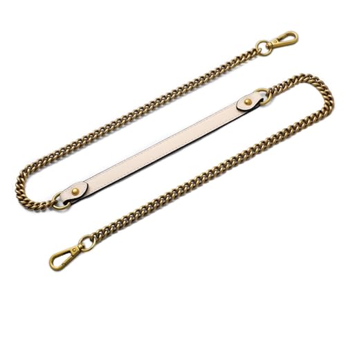 Image of jiesinlov Purse Leather and Chain Bag Shoulder Strap Replacement Crossbody for Handbags,43 Inches in Length(Gilt-off white)