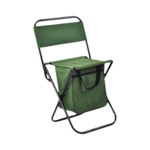 B Baosity Silla de Pesca Plegable para Adultos con Función de Almacenamiento Y Diseño Portátil Fabricada en Estructura de Acero Y Respaldo Cómodo Adecua