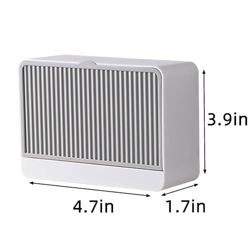 Image of SAHAJ Enterprise Plastic Creative Wall Mounted Double Bar Bathroom Soap Box Holder Soap Dish with Drainage Box Soap Box with Lid Single, Double Grid Soap Draining Rack (4, 1 Lid)