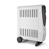 Taurus - Ölradiator, 2500 W, 3 Leistungsstufen, doppelter Effekt: Strahlung und Konvektion, Thermostat, integrierter Luftbefeuchter, Rollen und Tragegriff, Kabelaufwickler, Grau