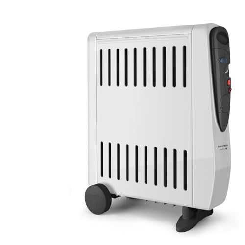 Taurus - Radiador de aceite. 2500W. 3 niveles de potencia. Doble efecto: radiación y convección. Termostato. Humidificador integrado. Ruedas y asa de transporte. Recogecables. Gris