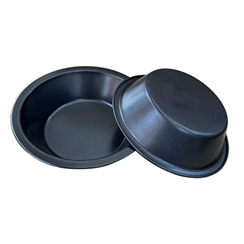 Mini Pie Pans 5 Inch, 4 Pieces Small Round Pot Pie Plates, Nonstick Carbon Steel Bakeware Set - for Baking Pies, Crust, Tarts, Black - Image 5