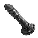 FLYTAGLE Realistischer Dildo,14.6 cm Schwarz Dildo mit Saugnapf Flexibel Penis Analdildo Prostata Massieren G-Punkt Stimulation Dildo Anal Plug Buttplug Masturbation Sex Spielzeug für Frauen Männer