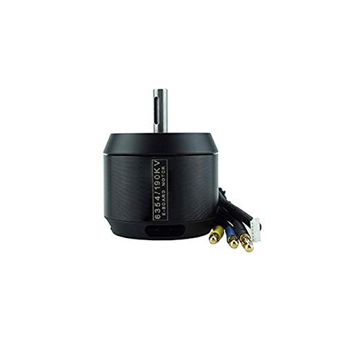 fuchsiaan Kit de motor de CC sin escobillas, 6354 190KV 2450W eléctrico monopatín mando a distancia coche Mini motor eléctrico, PCB interno con sensores de efecto Hall de 120 grados, color negro Cover