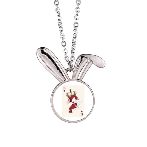Collier cœur motif cartes à jouer pour rompre avec les bijoux banals