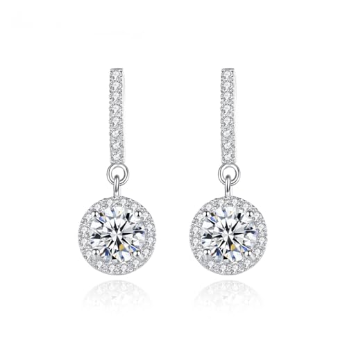 14K Gold 1ct Diamond Drop Earrings for Women, VVS1 D-Color,