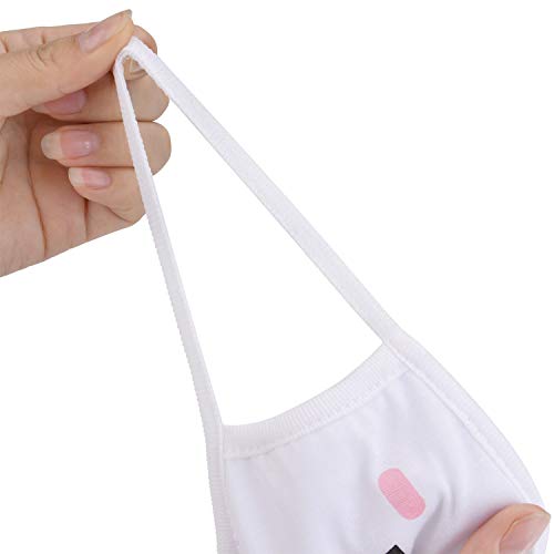 Aniwon Kawaii Mask- 5PCS Anime Face Mask Womens Cat Mask Reusable Cute Kaomoji Face Mask