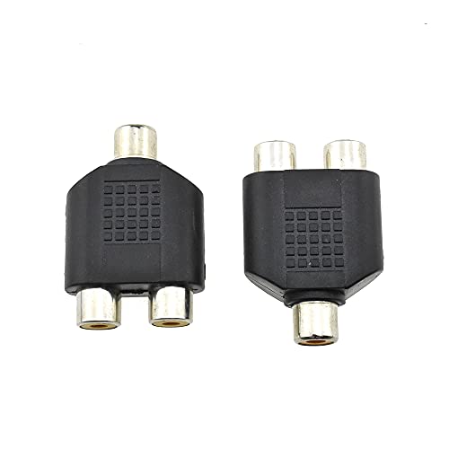 HAHIYO Adaptador 3 RCA F a 2x3.4 RCA F Stereo 2 piezas miniatura 1
