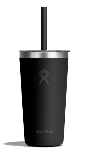 Hydro Flask All Around 20oz Tumbler with Straw Lid, Black — view 2