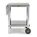 Produktbild KRAMPOUZ Outdoor-Wagen PLEIN AIR COMPACT für Planchas oder Grillgeräte - Servierwagen aus Edelstahl - 2 Ebenen - 2 große Räder - 1 herunterklappbares Seitenteil - Ref KHEC01