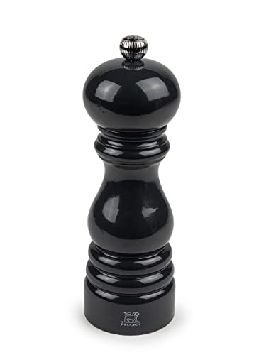 Manual Wooden Pepper Mill in Slate Gloss, 18cm - 7in.