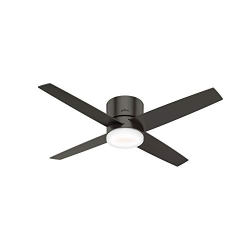 Hunter Advocate Indoor Low Profile Wi-Fi Ceiling Fan with LED Light and Remote Control, 54