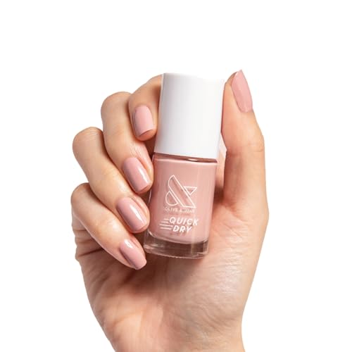 Olive & June Quick Dry Nail Polish | Instant Fast-Drying Smudgeproof | 15-free Vegan Cruelty-Free | Lasts up to 5 Days | Salon-Quality Manicure Pedicure at Home | Poodle Pink Neutral