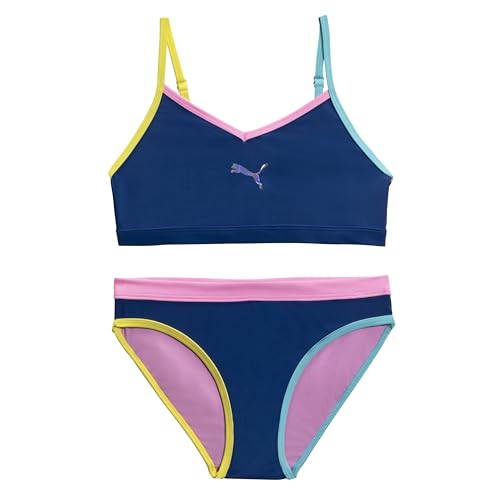 PUMA Girls' Two Piece Bathing Suit, Bikini Swimsuit, Quick Dry