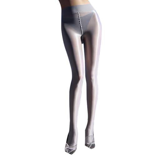 Image of HTRUIYA Shiny Pantyhose for Women 8D Shimmery Dance Tights Shiny Sheer Silky Pantyhose