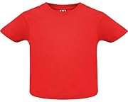 Baby T-Shirt mit Rundhals, Kurzarm, Uni, Rot, 6564, Gr. 6M