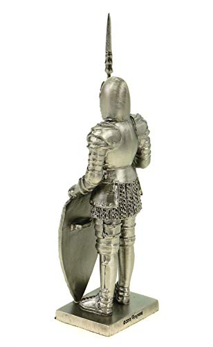 Veronese Zinn Tempelritter mit Schild und Lanze 13 cm Figur Templer Deko Knight Ritter – Bild 4