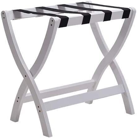 Support de valise en bois pliable pour optimiser le rangement de votre chambre d'amis