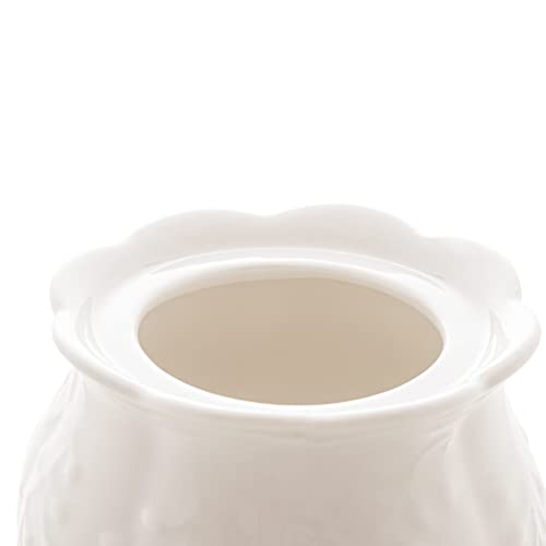 Açucareiro de Porcelana New Bone Butterfly Flower 9,5cm x 9,5cm x 13,5cm - Lyor