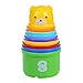 SODIAL(R) 9 Stacking Pilas Aprendizaje Contar Numero Copas Torre del bebe y Actividad Nino JUGUETE