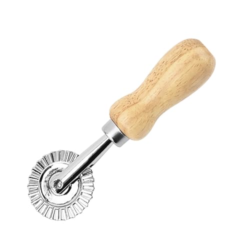 KOCNYDEY Pastry Wheel, Dough Ravioli Crimper, Pizza Cutter, Dumplings Lasagna Pierogi Cutter for Home Kitchen, 1.3