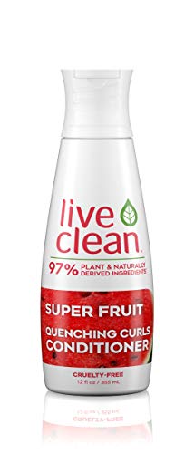 Live Clean Conditioner, Quenching Curls Super Fruit Waters, 12 Oz (Pack of 4)