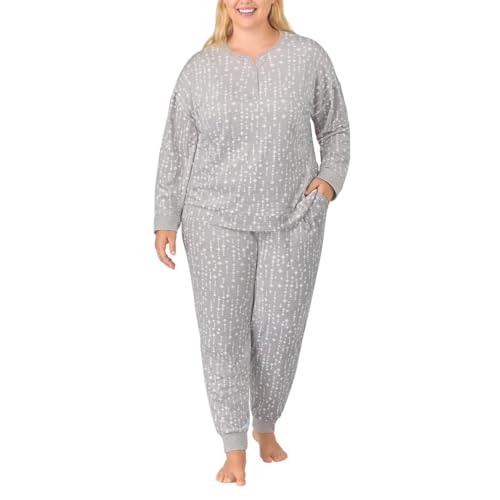 Image of Nautica Womens Pajamas - Cozy Silky Fleece - 2 Piece Long Sleeve Winter Sleepwear Set for Women