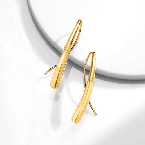 Ross-Simons 14kt Yellow Gold Long Teardrop Earrings4