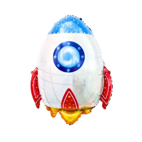 Image of Party Decorz Rocket Foil Balloon (24x20 Inch, 1pcs) for Space Birthday