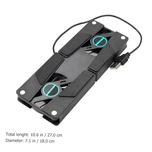 VILLCASE 2PCS Folding Laptop Cooling Pad con ventiladores duales miniatura 2