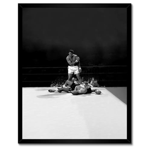 Poster Boxer Fight cadre blanc habillage mur vide décoration salon 40x50