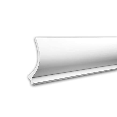 Profhome Eckleiste 150220 200 cm x 12,2 cm x 12,6 cm aus Polyurethan Hartschaum vorgrundiert