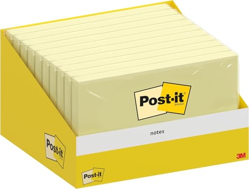 Notes Autocollantes Jaune Canari Post-it 100% PEFC pour Listes de Tâches Sans Oubli