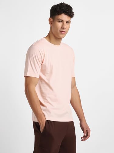 Image of NOBERO 100% Cotton T Shirts for Men Stylish | Regular Fit | Solid T Shirts for Men 180 GSM Combed Cotton | Round Neck Half Sleeve