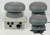Netbell-KL-E2M Web-Based Automatic All-in-One Extra Loud School Factory Warehouse Break Bell System Programmable Bell Timer Controller w/Two External Bells (3 Bells System)