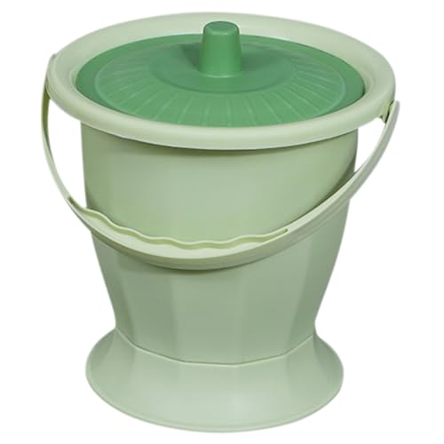 PATKAW 携帯トイレ ユニセックスチャンバーポット コン ビン ベッドサイドの小便器 蓋付き尿ポット トイレの尿バケツ ユニセックス尿ボトル ポータブル小便器 寝室の座席の小便器 おしっこポ