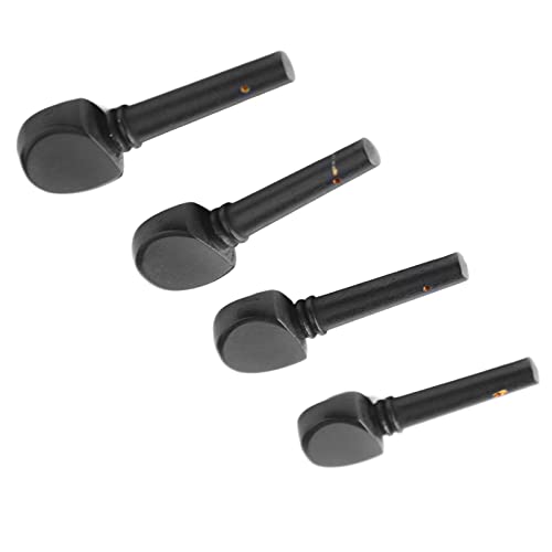 Clavijas de Afinación de Violín, Portátiles y de Madera Fina Reemplazo Clavijas Violín Negro 4 Piezas para Violinistas Estudiantes Profesionales y Viajes