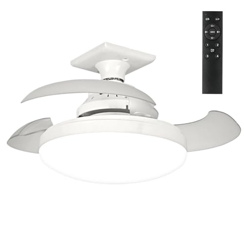 ycezw Ventilador De Techo Moderno, Ventilador De Techo LED, De Techo Sin Cuchilla Retráctil Con Luces | Dispositivo De Enfriamiento Doméstico, Decoración Agrícola Negativa, Accesimiento