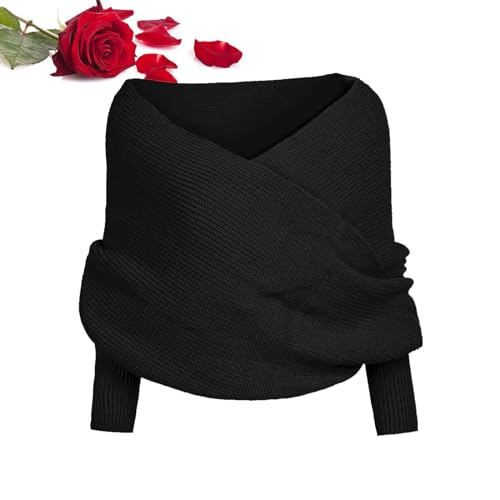 Scarf With Sleeves For Women Knitted Double Sleeve 2025 Fall Winter Warm Shawl Scarves Coastal Grandma Sweater2